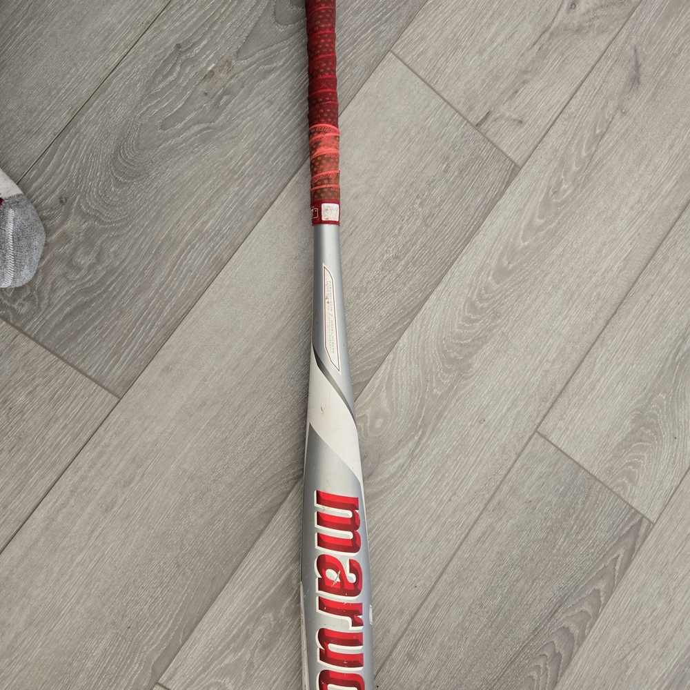 Marucci Silver & Red Youth Baseball Bat - Red Grip